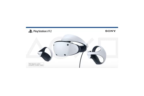 Sony PlayStation VR2 virtual reality headset with sleek design and adjustable straps for immersive gaming experiences.