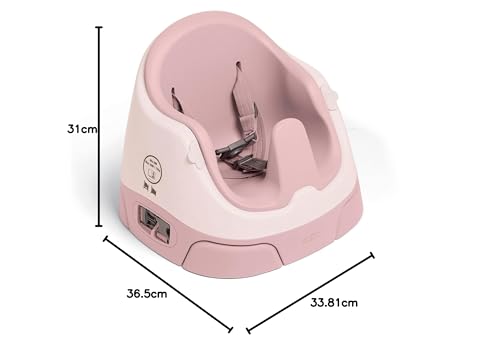 Mamas & Papas Baby Bug Booster Seat for Dining, Detachable Tray, Harness, Adjustable Seat and Non-Slip Feet, Blossom (Pink)