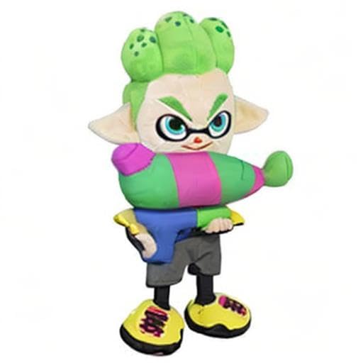Nintendo Splatoon 2 Male Inkling plush toy, soft and detailed, featuring a boy Inkling character from the Splatoon 2 game.