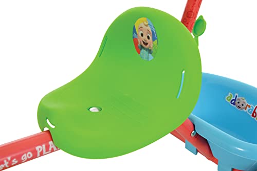 CoComelon My First Trike for Toddlers - Baby Trike with Parent Handle - Adjustable Tricycle - Push Along Bike - 79x44x97cm