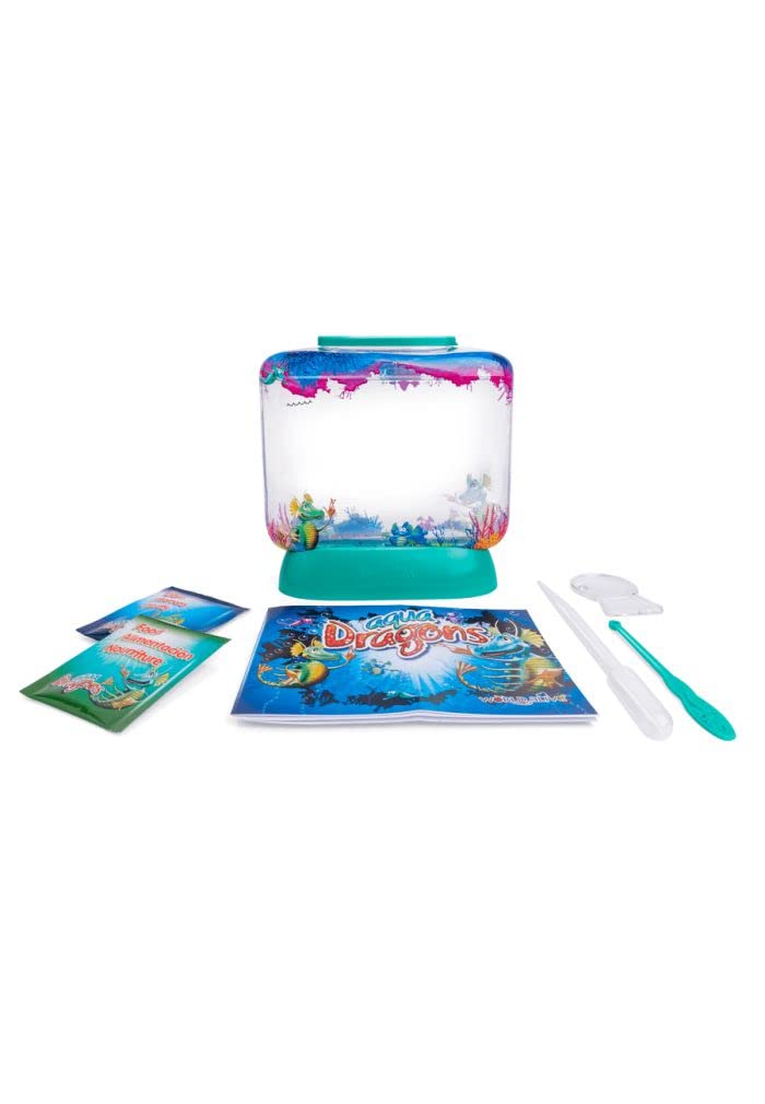 Aqua Dragons Underwater World Dragon Deluxe in clear packaging, featuring realistic aquatic dragon figures for educational play.