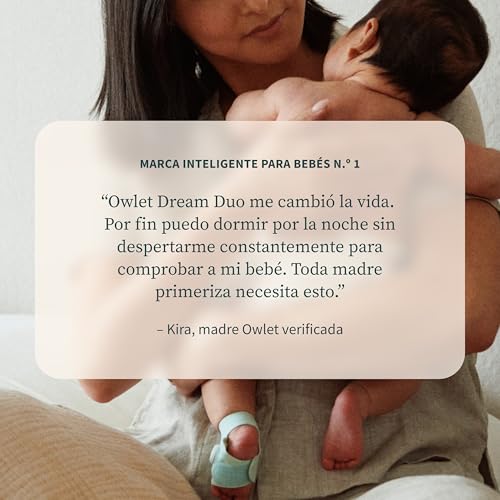 Owlet Dream Duo (3rd Gen) – Medically-Certified Smart Baby Monitor with Sock & HD Video Cam, Tracks Pulse Rate, Oxygen & Sleep, 2K HD Video, Cry & Motion Alerts, Temp Monitoring