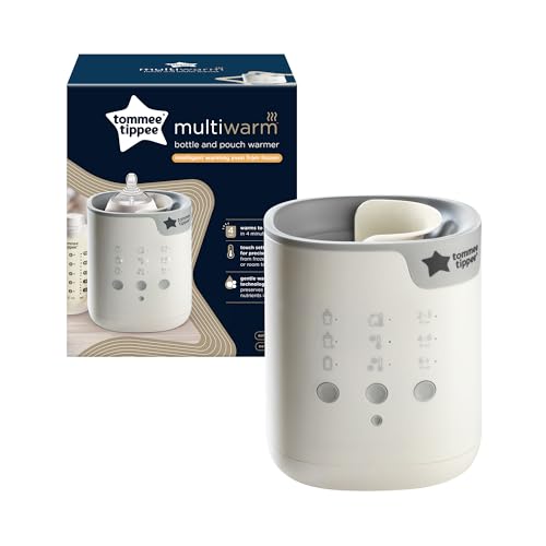 Tommee Tippee Multiwarm Bottle and Pouch Warmer, Warms Baby Feeds to Body Temperature in Minutes, Automatic Timer, White