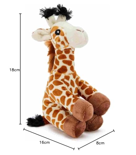 Zappi Co x3 Triple Pack of Childrens Playful Soft Cuddly Plush Toy realistic life like (12-15CM/5-6 Inches) (Elephant + Giraffe +Lion)
