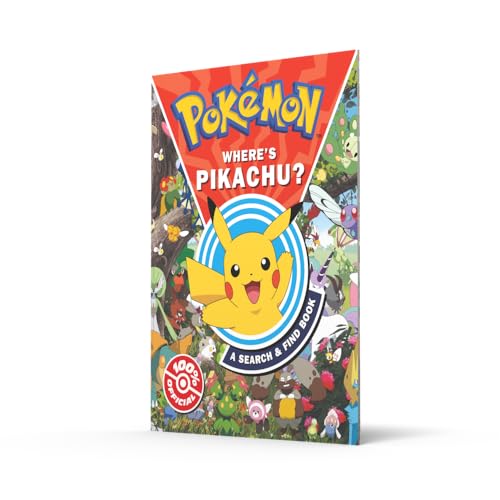 Colorful cover of "Pokémon Where’s Pikachu?" search and find book by Farshore featuring Pikachu in a vibrant adventure scene.
