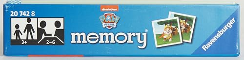 Ravensburger Paw Patrol Toys - Mini Memory Game - Matching Picture Snap Pairs Game For Kids Age 3 Years and Up
