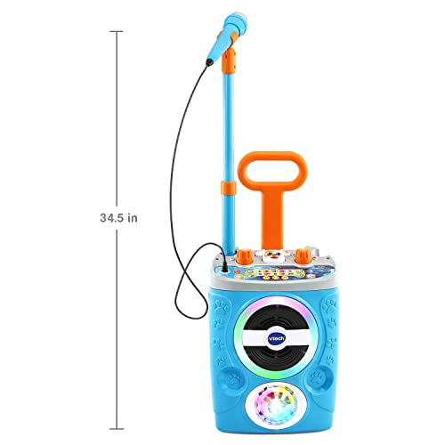 VTech Kidi Superstar Jr. karaoke machine with colorful microphone and built-in speakers for kids' singing fun.