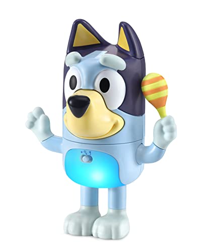 VTech Shake It Bluey, Official Character, Interactive Toddler Toy with Music, Sounds and Phrases from the TV show, Educational Learning Gift for Kids Age 3+, English Version, Blue