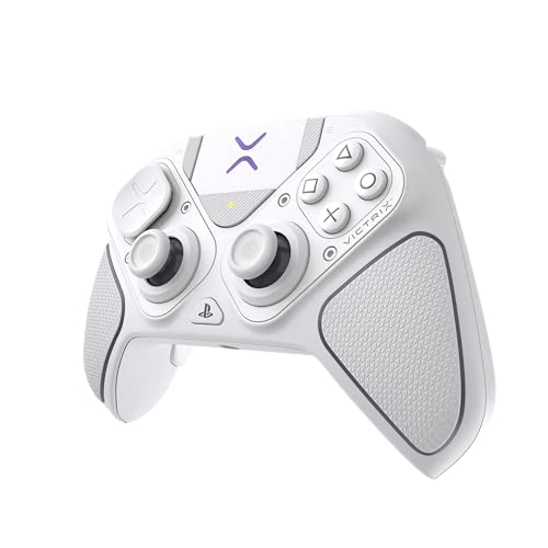 White Turtle Beach Victrix Pro BFG Reloaded wireless PlayStation controller with modular design, ideal for competitive gaming.