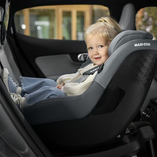 Maxi-Cosi Pearl S i-Size, Baby Car Seat, 3 Months - 4 Years, max. 18 kg, 61 - 105 cm, Toddler Car Seat, 5 Recline Positions, Easy-in Harness Hooks, G-CELL Side Impact Protection, Tonal Graphite