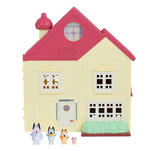 Bluey exclusive ultimate lights and sounds playhouse with toy box, 4 characters, 29 accessories, dance floor, lights, and 50 sounds.