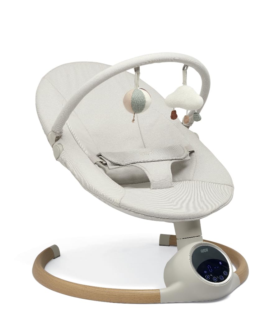 Mamas & Papas Alto Smart Baby Swing, Touchscreen, Multi Speed, Melodies, Bluetooth and Remote Control - Cashmere