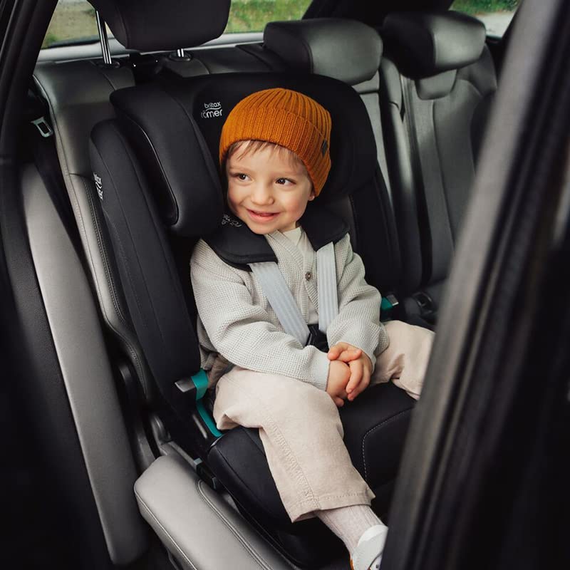 Britax Römer EVOLVAFIX car seat in midnight grey with ISOFIX, suitable for children 76-150 cm, from 15 months to 12 years