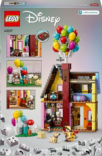 LEGO Disney and Pixar ‘Up’ House Buildable Toy with Balloons, Carl, Russell and Dug Figures, Collectible Model Set, Iconic Gift Idea for Kids, Girls & Boys 43217