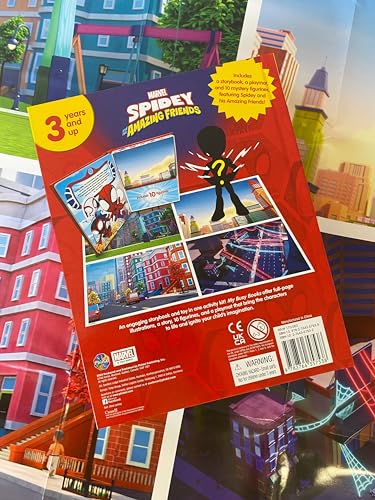 Marvel Spidey and his Amazing Friends My Busy Books - Storybook, 10 figurines, playmat