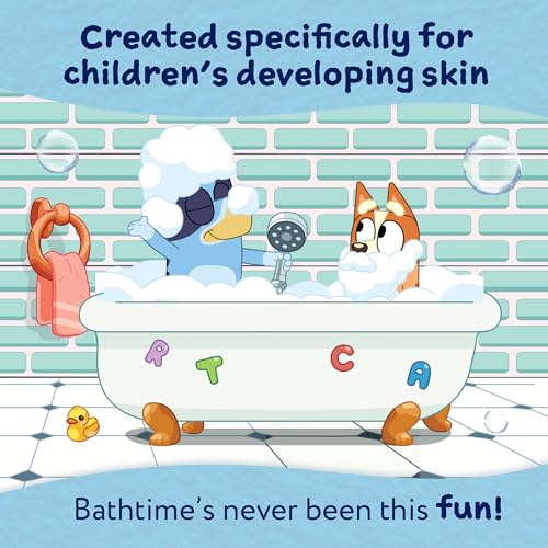 Childs Farm Bluey Berry Bubble Bath, Hair & Body Wash, and Body Moisturiser set for sensitive, dry skin, suitable for all ages