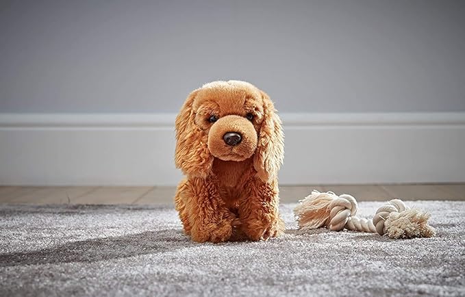 Living Nature Cocker Spaniel, Realistic Soft Cuddly Dog Toy, 22cm