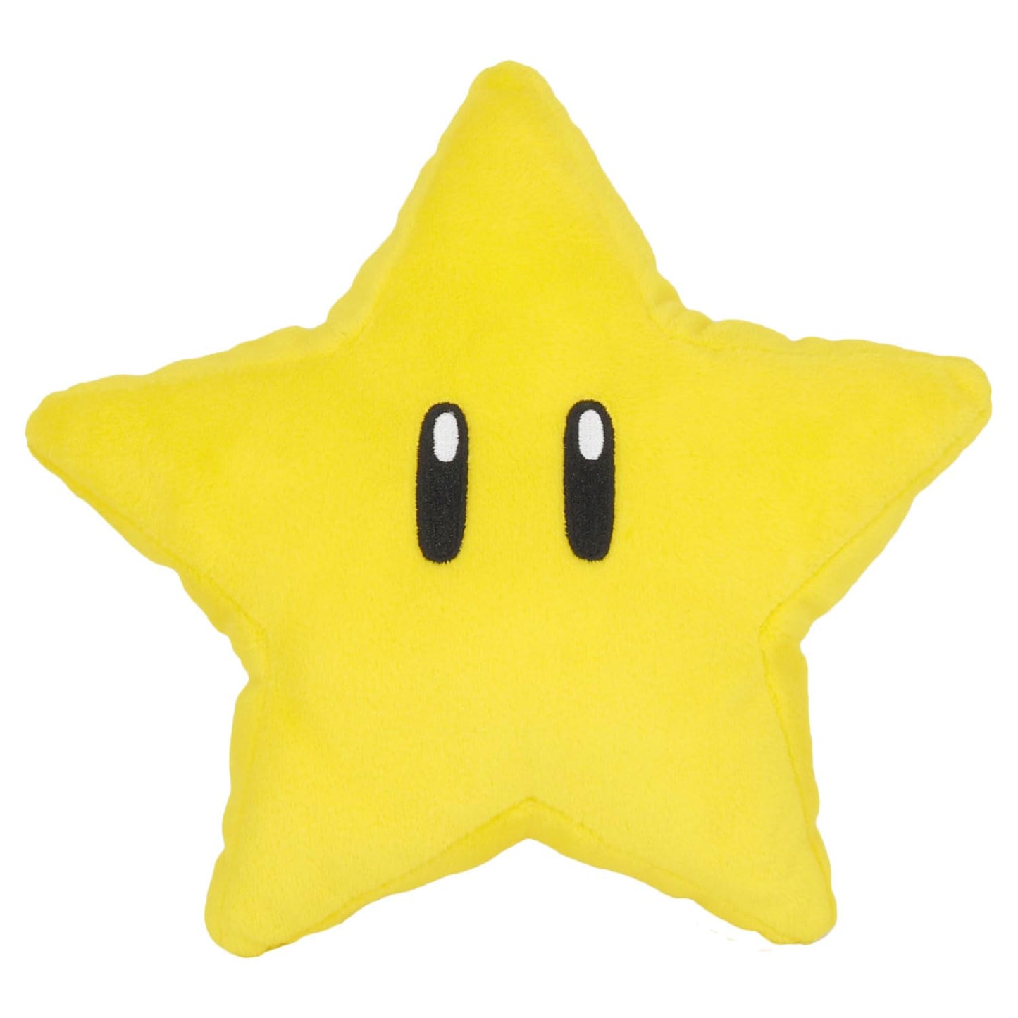 Super Mario plush toy from Nintendo Together+ featuring a Super Star, 18cm soft stuffed animal for fans and collectors.