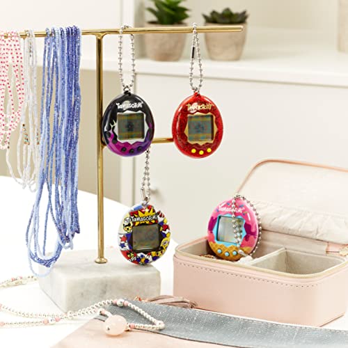 TAMAGOTCHI Bandai Original Pink Glitter Shell Original Cyber Pet 90s Adults And Kids Toy With Chain | Retro Virtual Pets Are Great Boys And Girls Toys Or Gifts For Ages 8+