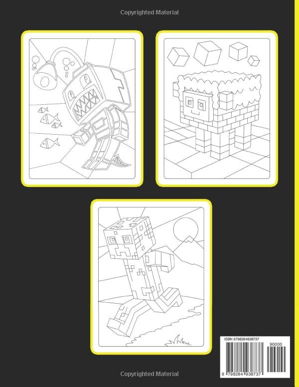 Coloring Book for Minecrafters: Epic Pixel Art Mobs to Bring to Life! (Unofficial Fan-Made Coloring Book) (For Gamers)