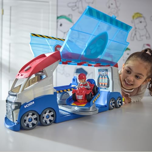 Paw Patrol, Transforming PAW Patroller with Vehicle Launchers, Lights & Sounds, Ryder Action Figure & ATV Toy Car, Kids’ Toys for Boys & Girls Ages 3+