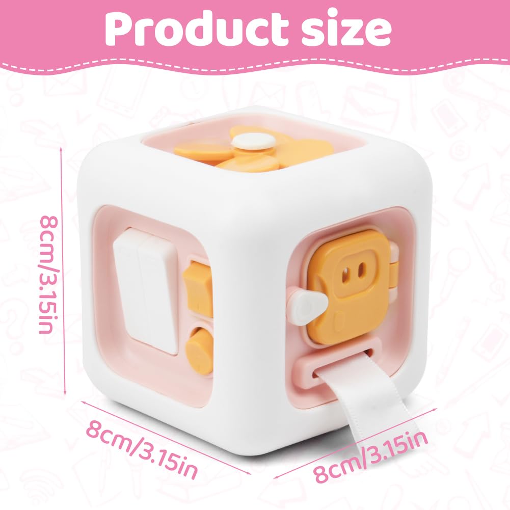 Ainiv Activity Busy Cube baby toy with colorful sensory elements, designed for toddlers 12-36 months to promote fine motor skills and learning.