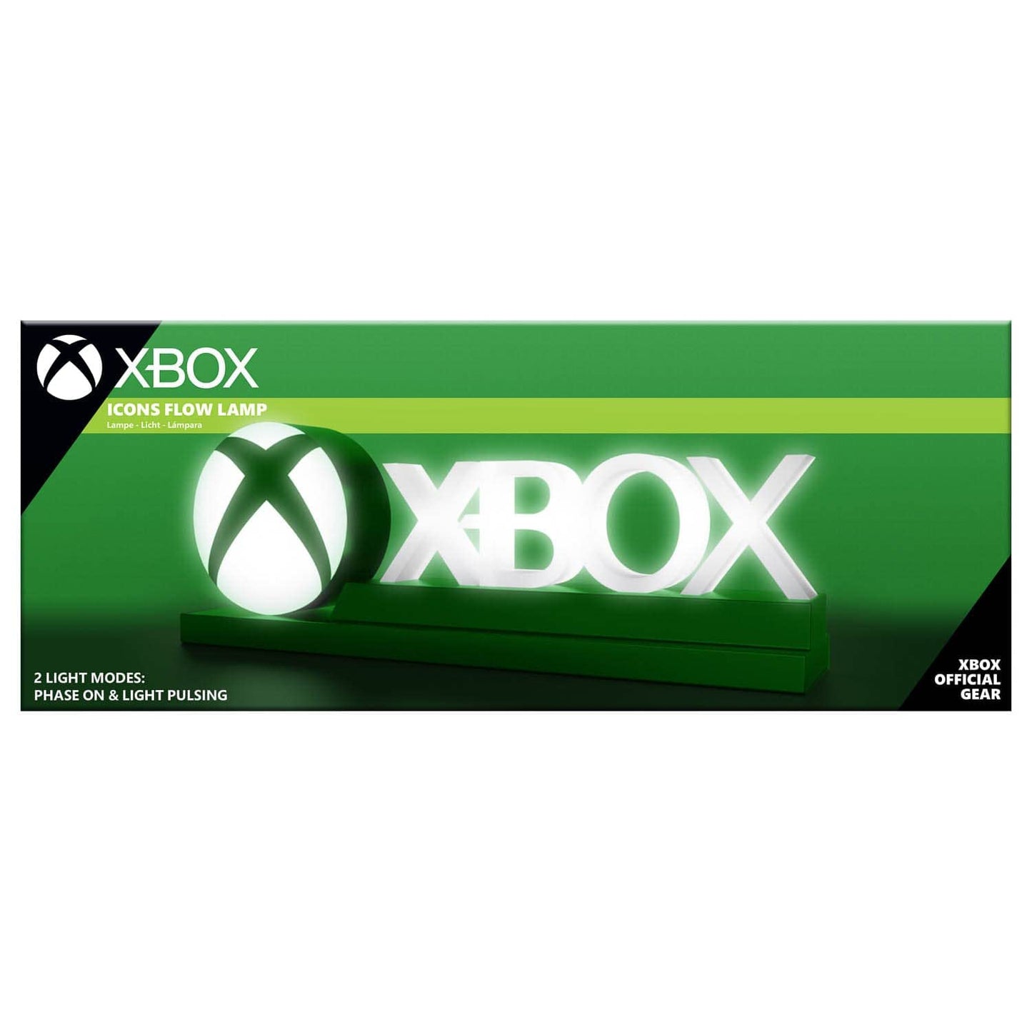 BargainsMania Xbox Icon LED night light in green, officially licensed merchandise, ideal for gaming-themed home decor or gifts