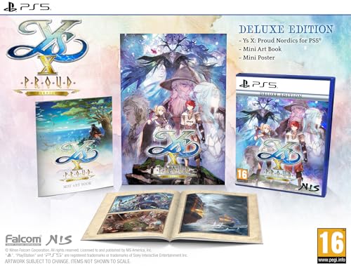 Deluxe edition cover art for Ys X: Proud Nordics game for PS5, featuring Nordic-themed artwork and game title.