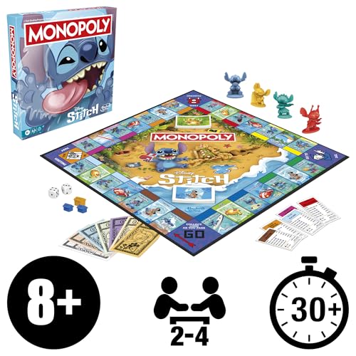 Monopoly Disney Stitch Edition Board Game - English Version