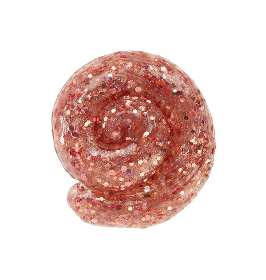 Crazy Aaron's Rose Gold Thinking Foam Stretch Toy in mini tin, colorful and squeezable stress relief toy for stress relief and focus.