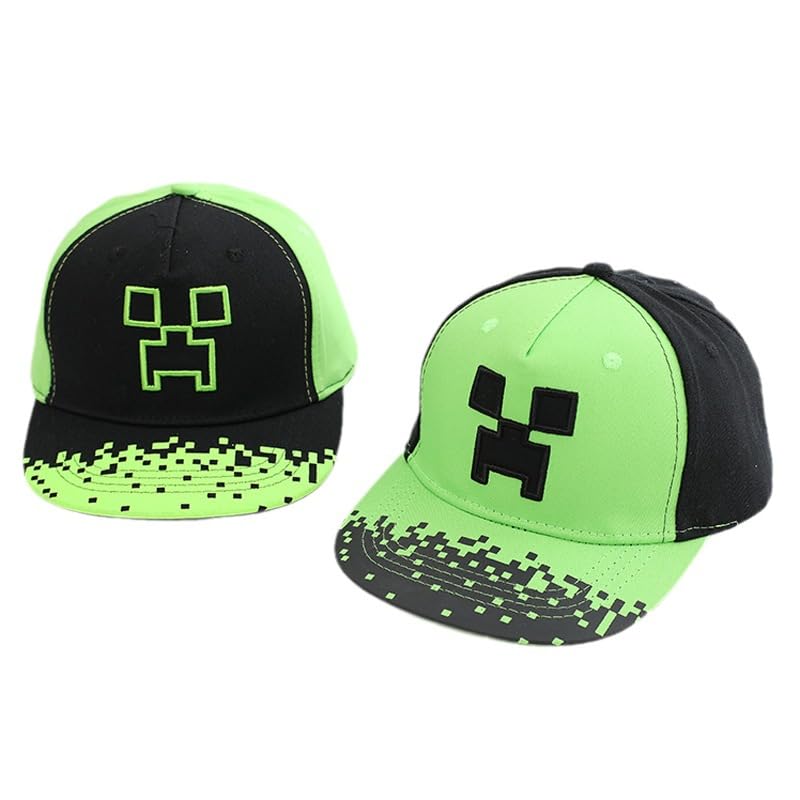FASHION YO boys' cotton baseball cap with Minecraft design, sun hat for outdoor use, suitable for children over 3 years old.