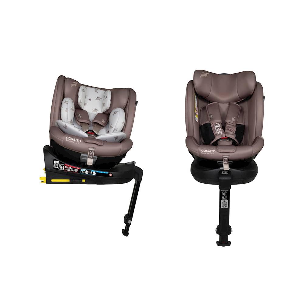 COSATTO Come & Go 2-360° Rotate Car Seat, Birth to 4 Years (0-105cm), Group 0/0+/1 ISOFIX Integrated Base, R129, ERF, Side Impact Protection, 5 Point Plus Anti Escape (Lollop)