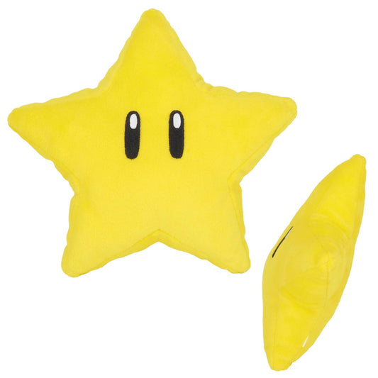 Super Mario plush animal from Nintendo Together+ featuring a Super Star design, 18cm soft toy by Together Plus.