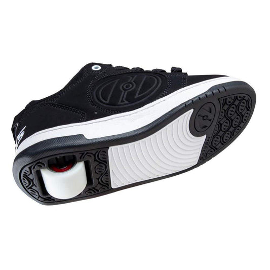 HEELYS Voyager Tennis Shoe, Black/White, 7 Big Kid