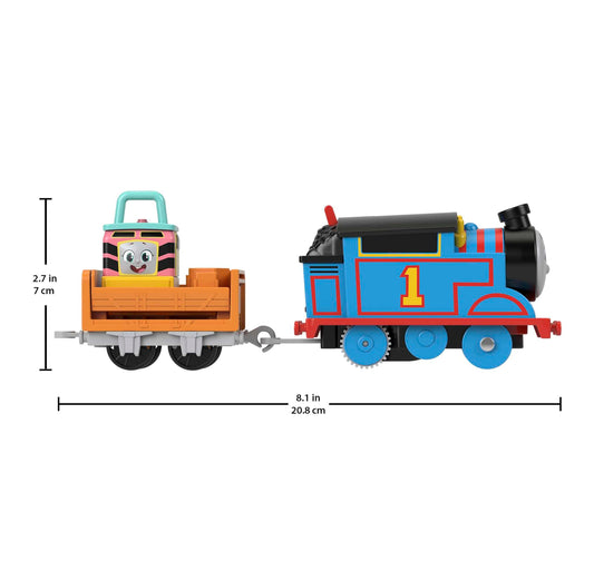 Thomas & Friends Motorized Toy Train Set Fix 'em Up Friends with Carly the Crane & Sandy the Rail Speeder for Preschool Kids Ages 3+ Years, HDY58, Nicht Zutreffend