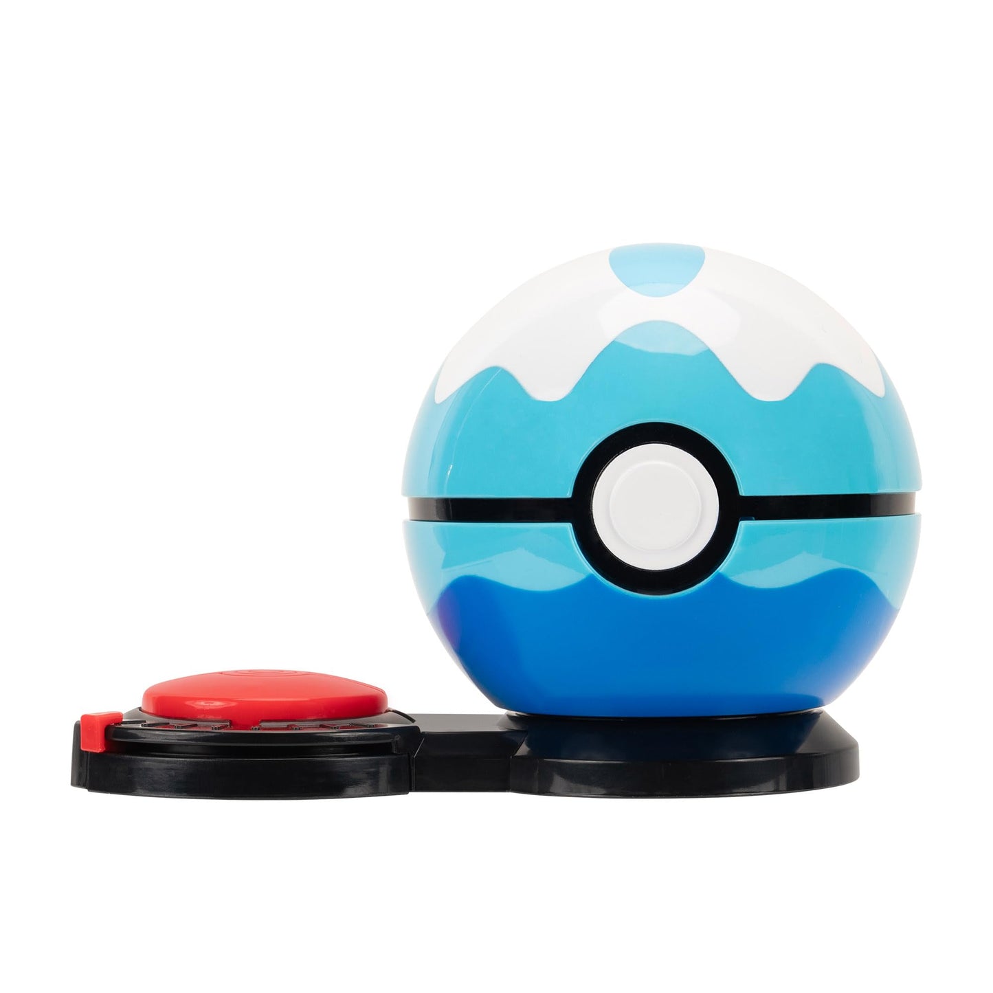 Pokémon Surprise Attack Game featuring 2-inch Pikachu, Mudkip, Repeat Ball, Dive Ball, and 6 Attack Discs on display.