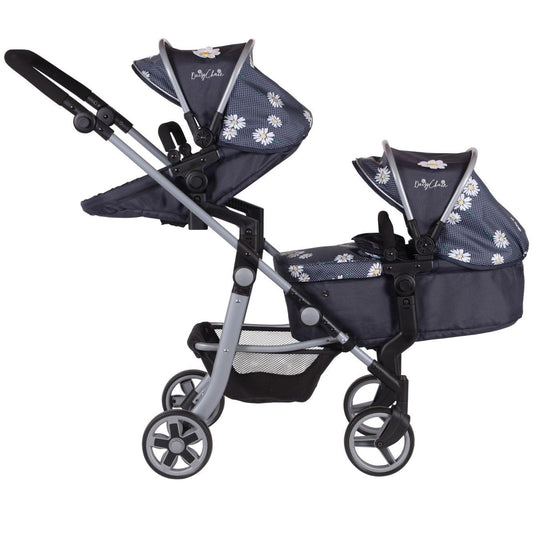 Daisy Chain Pinnacle Double Dolls Pram – The largest Dolls Pram in the World! Adjustable handle up to 95cm. For 7,8,9,10,11,12,13 years+. (Daisy Dot)