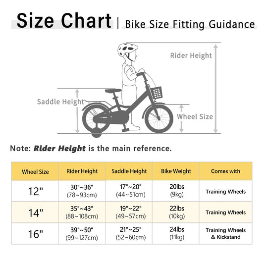 Beige Glerc Bubble 14-inch kids bike with basket, stabilisers, and rear rack for boys and girls aged 3 to 6 years.