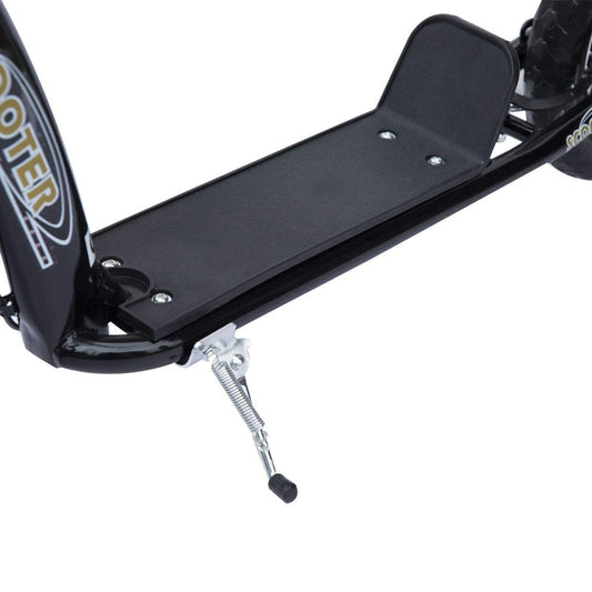 HOMCOM kids scooter with adjustable handlebar, 12" EVA tyres, and rear brake, ideal for ages 5-12, in black color.