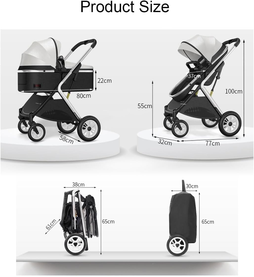 EYPKPL Lightweight Double Stroller Foldable Double Pushchair with Adjustable Canopy Baby Carriage Removable Prams Tandem Strollers