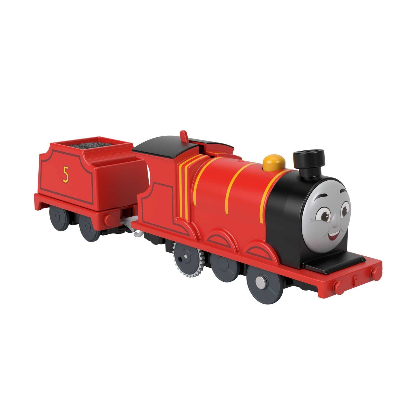 Thomas & Friends Motorized Toy Train James Battery-Powered Engine with Tender for Pretend Play Preschool Kids Ages 3+ Years, HDY70