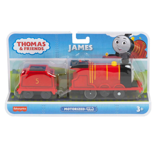 Thomas & Friends Motorized Toy Train James Battery-Powered Engine with Tender for Pretend Play Preschool Kids Ages 3+ Years, HDY70