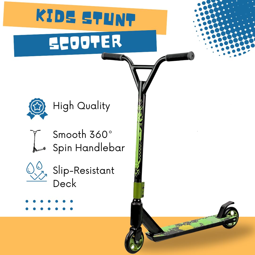 Trendi Pro 360° Spin Handlebar Freestyle Stunt Scooter with ABEC-7 Bearings | Durable Street Design for Boys, Girls & Teens Age 6+