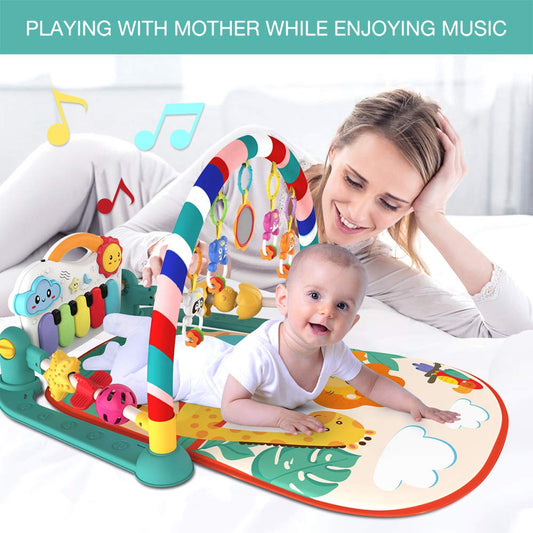 Eners Baby Play Mat Musical Activity Center Piano Floor Gym Playmat for Infants, Newborns and Toddlers - Tummy Time Mat With Toys