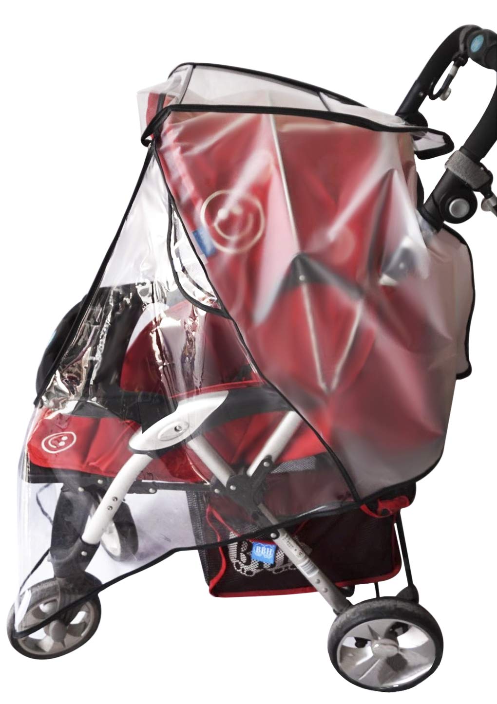 Universal Stroller Rain Cover for Pushchair Pram Buggy Upgrade Rainproof Dustproof Windproof Rain Cover with Canopy and Zipper Door Easy Baby Lift in and Out,Easy to Install,Ideal Air Circulation