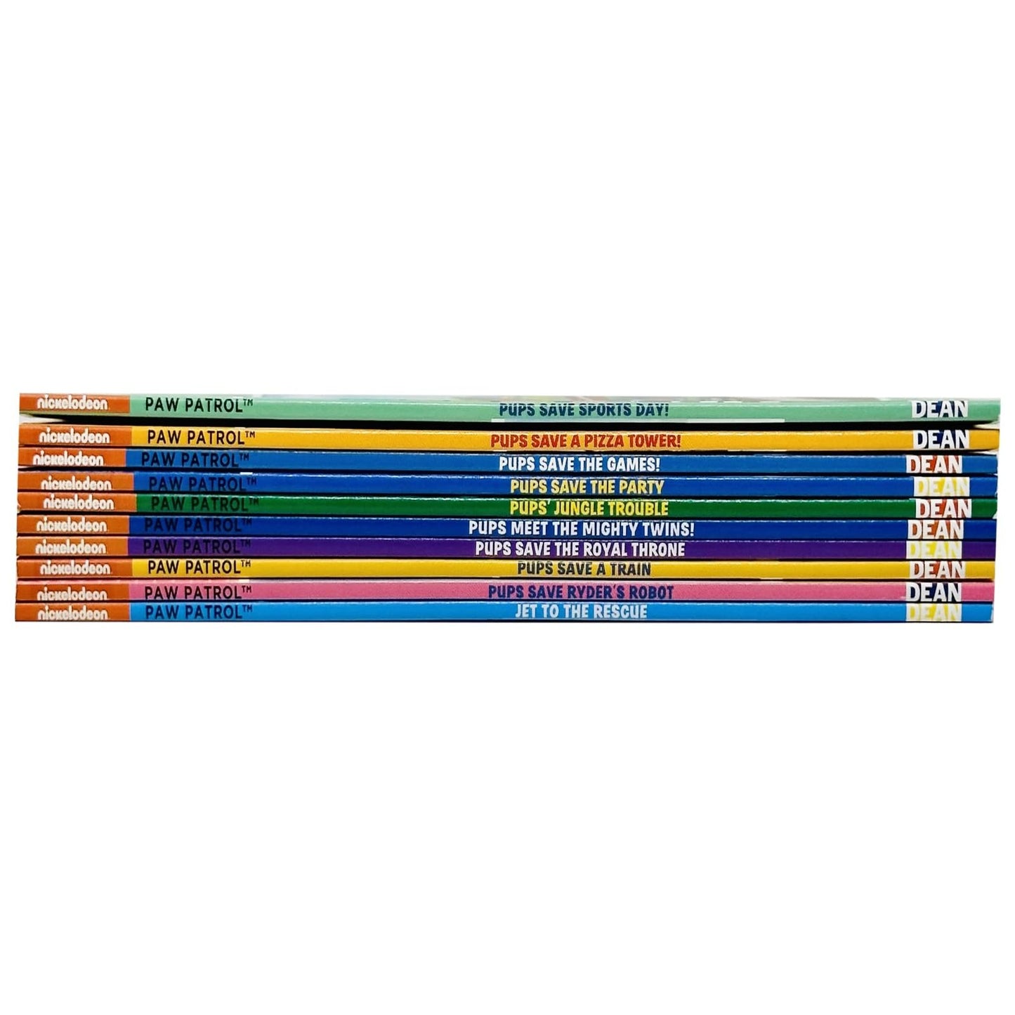Nickelodeon Paw Patrol 10 Books Collection Set(Pups Meet The Mighty Twins, Save A Train, Save The Games, Save Sports Day,Save Ryders Robot, The Royal Throne,A Pizza Tower!, Jungle Trouble & More)