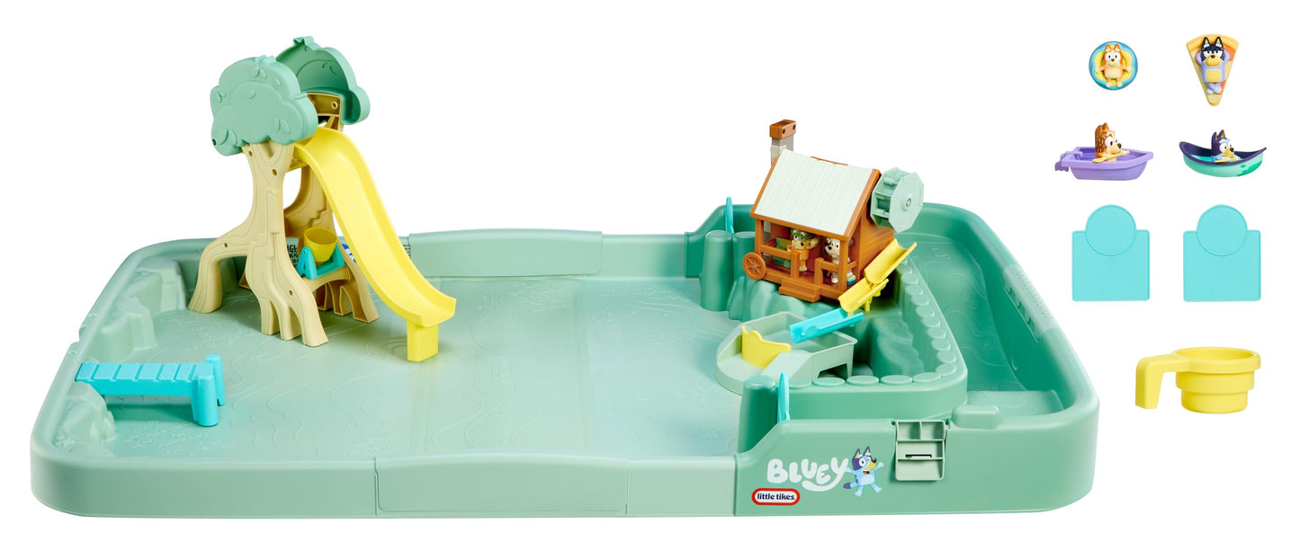 Little Tikes Bluey Bushland Waterplay Adventure with 6 Accessories, Bluey Active Play, for Boys and Girls Age 3+, Green One