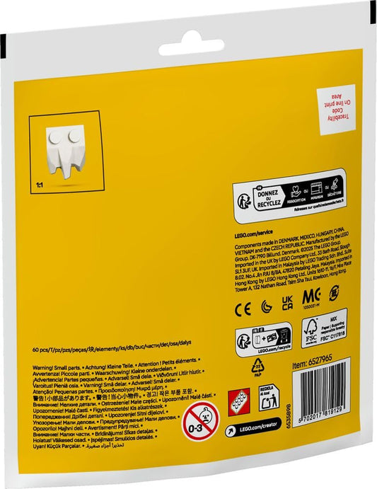 LEGO Creator Christmas Chimney Fun with Santa building set, 60 pieces in a paper bag, festive holiday scene.