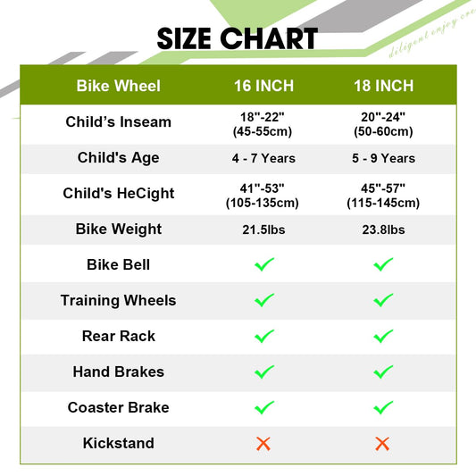 Hiland 16 Inch Kids bike, Black Bicyles for Boys and Girls from 4 5 6 7 Years, with Luggage Rack Stabilisers