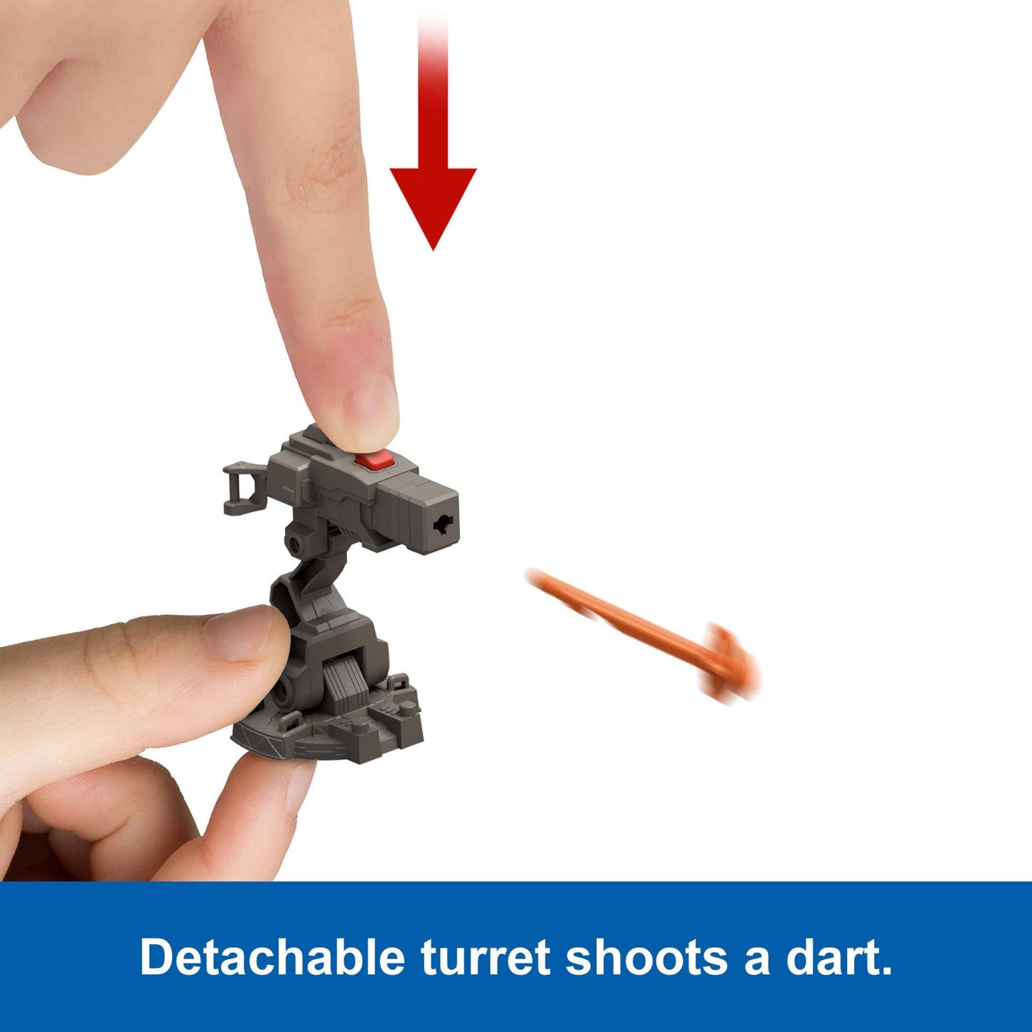 Mattel Jurassic World Rebirth Vehicle with 1 Human & 1 Dinosaur Figure, Launch ‘N Battle Truck, Martin Krebs Figure & Raptor, Turret & 2 Projectiles, JGB59